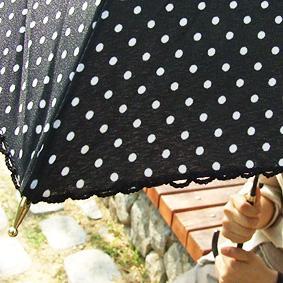 레이스 땡땡 우산(검정)